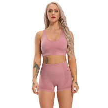 Load image into Gallery viewer, Women Seamless yoga set Fitness Sports Suits workout set gym at home sport bra gym top woman High Waist spandex shorts athletic