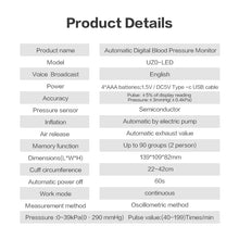 Load image into Gallery viewer, Sinocare™ Portable Electronic Blood Pressure/Sphygmomanometer Monitor (2 Users)