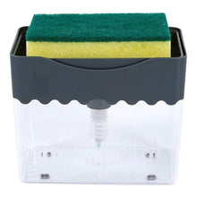 Load image into Gallery viewer, 2in1 soap dispenser and sponge kitchen cleaner Sponge Rack Soap Dispenser Kitchen cleaning supplies les fournitures de nettoyage