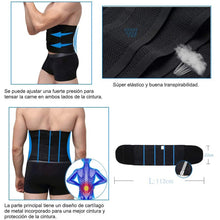 Load image into Gallery viewer, Waist Sweat Belt Lumbar Brace Strap Support Adjustable Trimmer Bandage Protector Sports Fitness Practical Accessaries Supplies
