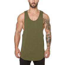 Load image into Gallery viewer, Men's Summer Bodybuilding Tank Vest Top T-shirt Brand Clothing Fitness Singlet Sleeveless Cotton Workout Casual Gyms#30