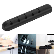 Load image into Gallery viewer, Cable Organizer Silicone USB Cable Winder Desktop Management Clips Self-Sticking Cable Holder for Mouse Keyboard Headphone Wire