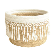 Load image into Gallery viewer, Cotton Rope Woven Storage Basket Bedside Tabletop Snacks Debris Basket Desktop Sundries Cotton Storage Box.