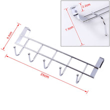 Load image into Gallery viewer, 5 Hook Roof Rails For Kitchen Door Hanger Hook Coat Cabinet Home Storage Supplies Hook Kitchen Tools Towel Cleaning Cloth Gadget