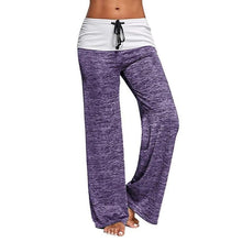Load image into Gallery viewer, Women Yoga Pants Sports leggings Exercise Fitness Running Jogging Trousers Foldover Heather Wide Leg yoga legins sport Pant