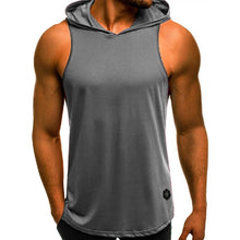 Load image into Gallery viewer, 2019 Men's Fashion Hooded Tank Tops Hoodie Sleeveless Tops Male Bodybuilding Workout Tank Top Muscle Fitness Gym Clothing Summer
