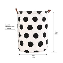 Load image into Gallery viewer, 1pc Folding Laundry Basket Round Storage Bin Bag Large Hamper Collapsible Clothes Toy Basket Bucket Organizer Large Capacity