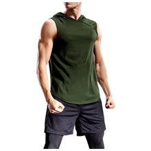 Load image into Gallery viewer, 2020 Men's Fashion Hooded Tank Tops Hoodie Sleeveless Tops Male Bodybuilding Workout Tank Top Muscle Fitness Gym Clothing Summer