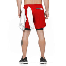 Load image into Gallery viewer, No.1-Waldins,Double Layer Shorts Quick Drying Beach Shorts Gym Jogging Running Shorts 2 in 1 Shorts Fitness Workout Sweatpants