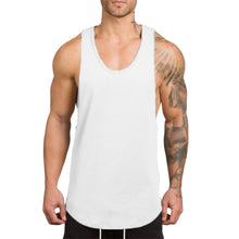 Load image into Gallery viewer, Men's Summer Bodybuilding Tank Vest Top T-shirt Brand Clothing Fitness Singlet Sleeveless Cotton Workout Casual Gyms#30