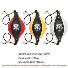 Load image into Gallery viewer, Double End Boxing Dodge Speed Ball PU Leather Inflatable Muay Thai MMA Training Floor to Ceiling Punching Bag Fitness Equipment