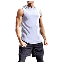 Load image into Gallery viewer, 2020 Men's Fashion Hooded Tank Tops Hoodie Sleeveless Tops Male Bodybuilding Workout Tank Top Muscle Fitness Gym Clothing Summer
