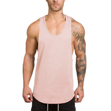 Load image into Gallery viewer, Men's Summer Bodybuilding Tank Vest Top T-shirt Brand Clothing Fitness Singlet Sleeveless Cotton Workout Casual Gyms#30
