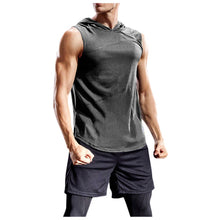 Load image into Gallery viewer, 2020 Men's Fashion Hooded Tank Tops Hoodie Sleeveless Tops Male Bodybuilding Workout Tank Top Muscle Fitness Gym Clothing Summer
