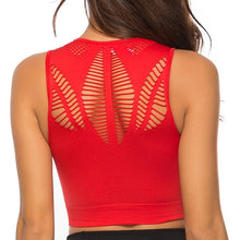 Load image into Gallery viewer, Hot Fitness Women's T-shirts Workout Sports Bra Yoga Vest Backless Solid Quick Dry Running Gym Sport bra Yoga Shirts Tank Top
