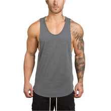 Load image into Gallery viewer, Men's Summer Bodybuilding Tank Vest Top T-shirt Brand Clothing Fitness Singlet Sleeveless Cotton Workout Casual Gyms#30
