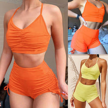 Load image into Gallery viewer, 1Pcs Set Women's Yoga Suit Fitness Clothing Sportswear For Female Workout Sports top+shorts Clothes Athletic Running Yoga Sets#3
