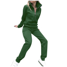 Load image into Gallery viewer, 2 piece set tracksuit women women's sports suit Women Splice Cropped Pullover Sweatshirt and Side Striped Pants Tracksuit Set#g4
