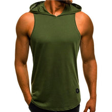 Load image into Gallery viewer, 2019 Men's Fashion Hooded Tank Tops Hoodie Sleeveless Tops Male Bodybuilding Workout Tank Top Muscle Fitness Gym Clothing Summer
