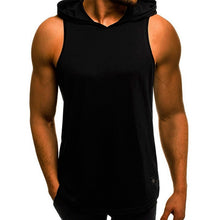 Load image into Gallery viewer, 2019 Men's Fashion Hooded Tank Tops Hoodie Sleeveless Tops Male Bodybuilding Workout Tank Top Muscle Fitness Gym Clothing Summer
