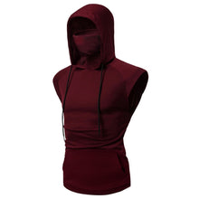 Load image into Gallery viewer, Men's Fashion Hooded Mask Tank Tops Hoodie Sleeveless Tops Male Bodybuilding Workout Tank Top Muscle Fitness Gym Clothing Summer
