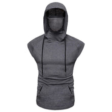 Load image into Gallery viewer, Men's Fashion Hooded Mask Tank Tops Hoodie Sleeveless Tops Male Bodybuilding Workout Tank Top Muscle Fitness Gym Clothing Summer
