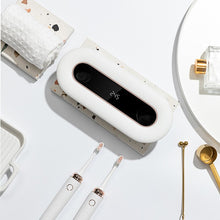 Load image into Gallery viewer, Wall Mount UVC Ultraviolet Toothbrush Sterilizer Holder Toothpaste Hanging Dispenser Shelf Squeezer with LED Display
